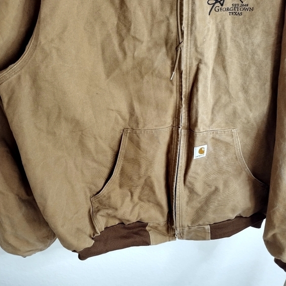 Vintage Carhartt Detroit hoodie canvas full zip jacket sz 2XL - Picture 3 of 16